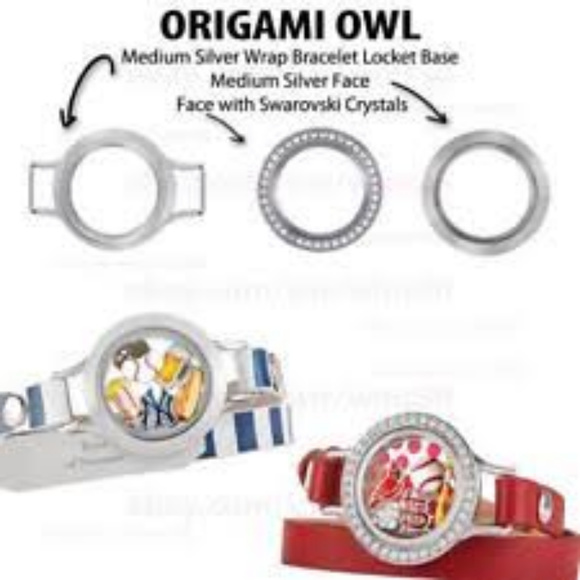 Medium Black Living Locket Face Fuchsia Crystals - Picture 5 of 5